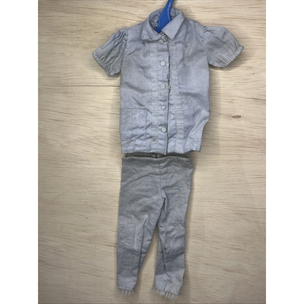 Vintage Barbie Fashion PAK Blue Pajama Set Top Pants 1960’s Mattel